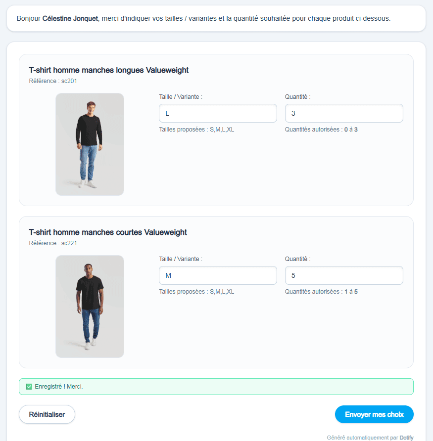 Capture écran Dotify